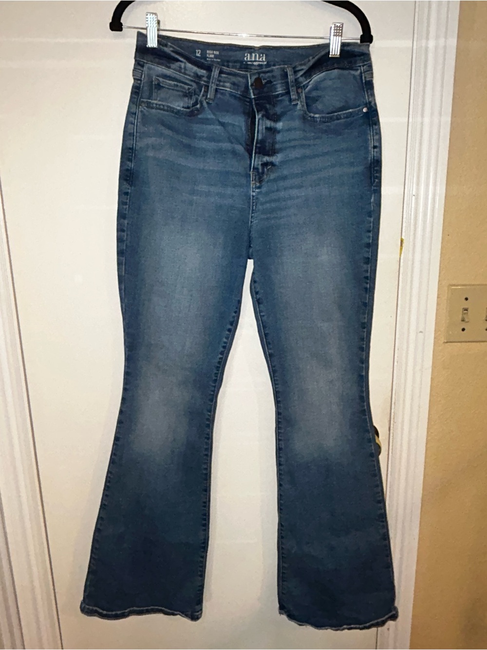 a.n.a Mid-Rise Blue Flare Jeans